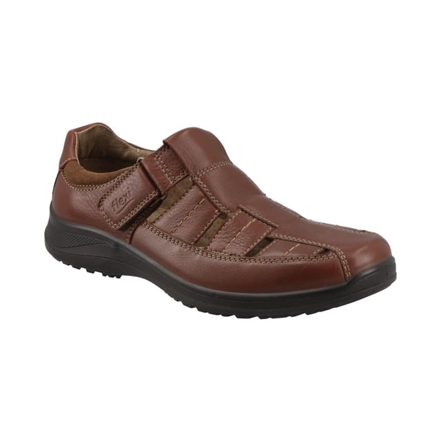 Sandalia Flexi Hombre Velcro Piel Casuales Caballero cafe 25 Flexi 50807