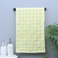 thumbnail image 4 of Beige Soft Absorbent Plaid Face Towel Set With Premium Cotton Material, Quick Drying Feature And Fade-Resistant Design For Bathroom, Gym And Travel Use, 3-Pack Towels 13.77*29.52In, 4 of 7