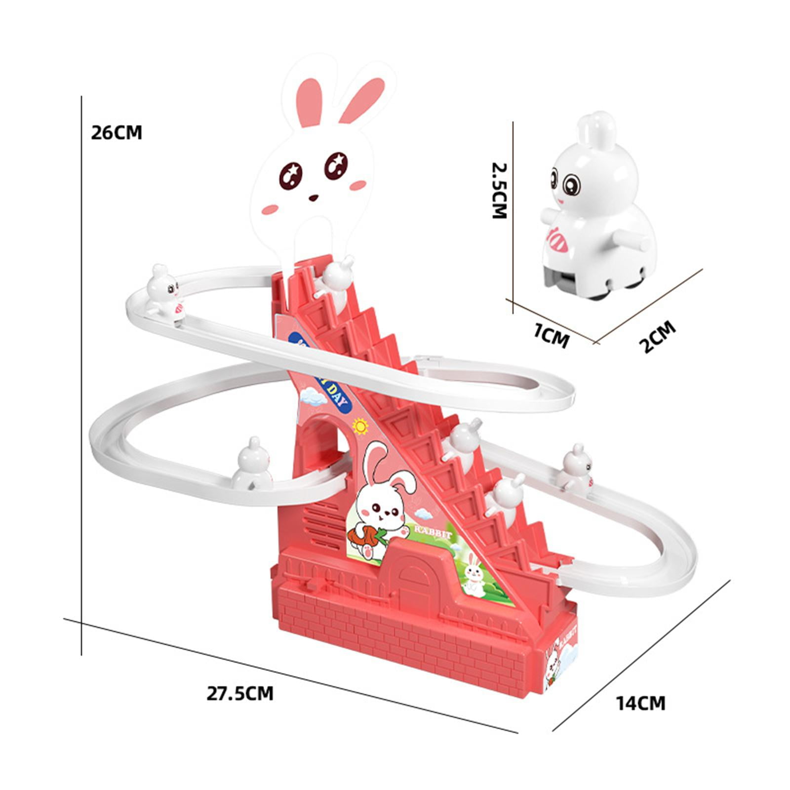 Jouet De Piste D'escalade D'escalier Automatique, Petites Résines Et Petit Lapin, Jouet Mobile, Montagnes Russes Musicales, Cadeau Pour Enfants