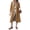 Camel, variant on Women Casual Long Trench Coat Solid Color Windproof Overcoat Fashion Jacket