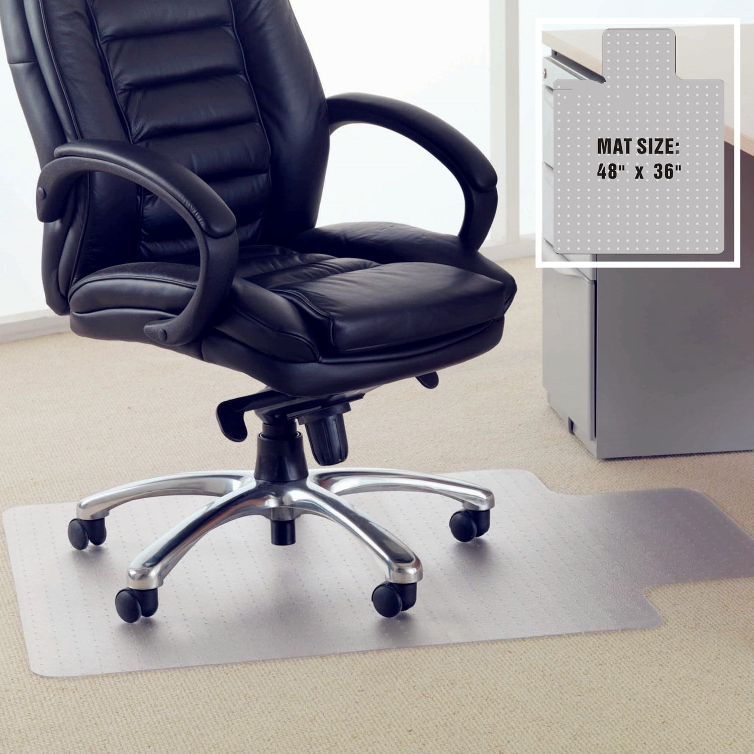 Upgrade Carpet Protecting Chair Pad Mats Pvc