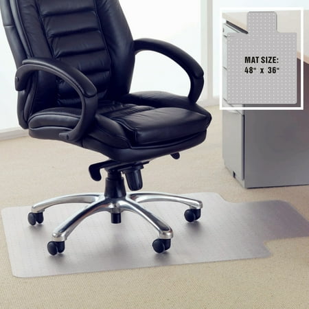 Upgrade Carpet Protecting Chair Pad Carpet Chair Mats Pvc Vinyl Chair Mat For Carpeted Floors With Lip Transparent Desk Chair Mat 36 X 48 Inch