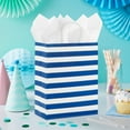thumbnail image 2 of Hallmark Large Gift Bag (Blue and White Stripes), 2 of 7