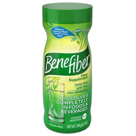 Benefiber Daily Prebiotic Dietary Fiber Supplement Powder for Digestive Health, 100% Natural, Clear and Taste-Free, 62 servings / 8.7 ounces