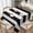 Black and White Stripes,, variant on Green Stripes, White Stripes, Soft Tablecloth Square Dinng Table Covers for Kitchen & Table Linens 52" x 52"
