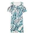 thumbnail image 5 of Roncen Sundresses for Women Beach Vacation 2026 Spring Cover Ups Short Sleeve T Shirt Dress Cold Shoulder Summer Dresses, 5 of 6