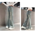 thumbnail image 3 of JLMSPLWG Camo Jeans Flare Jeans Low Rise Jeans Baggy Toddler Sweat Pants Petite Flare Pants Girls Yoga Pants Size 14-16 90 Off Clearance Sale, Blue 15-16 Years, 3 of 9