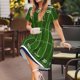 thumbnail image 3 of Balery American Football Field Vestidos sueltos de manga corta para mujer, vestidos de verano 2025, vestidos casuales de corte A con vuelo., 3 of 6