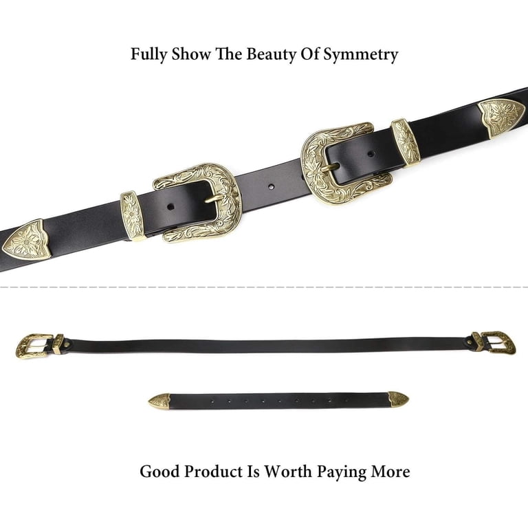 6255 Women Leather Belts Ladies Vintage Western Design Black Waist Belt Women Leather Belts Ladies Vintage Western Design Black  main image 3