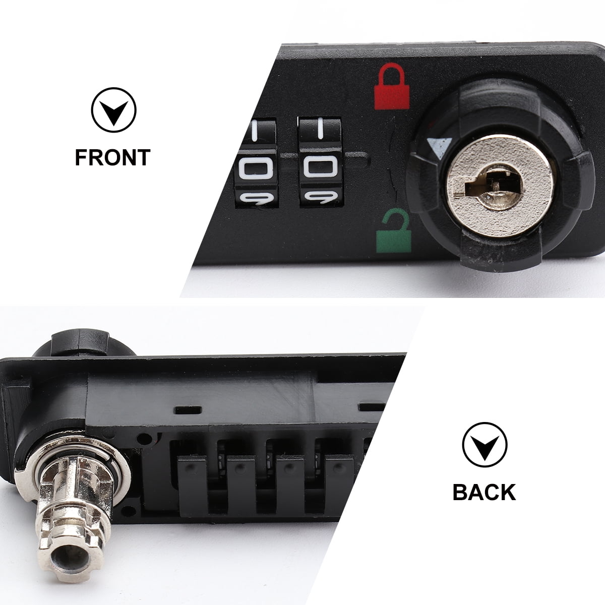 FRCOLOR 5pcs 4 Cam Lock Wardrobe Door Drawer Digital Lock for File Cabinet Drawer Lock