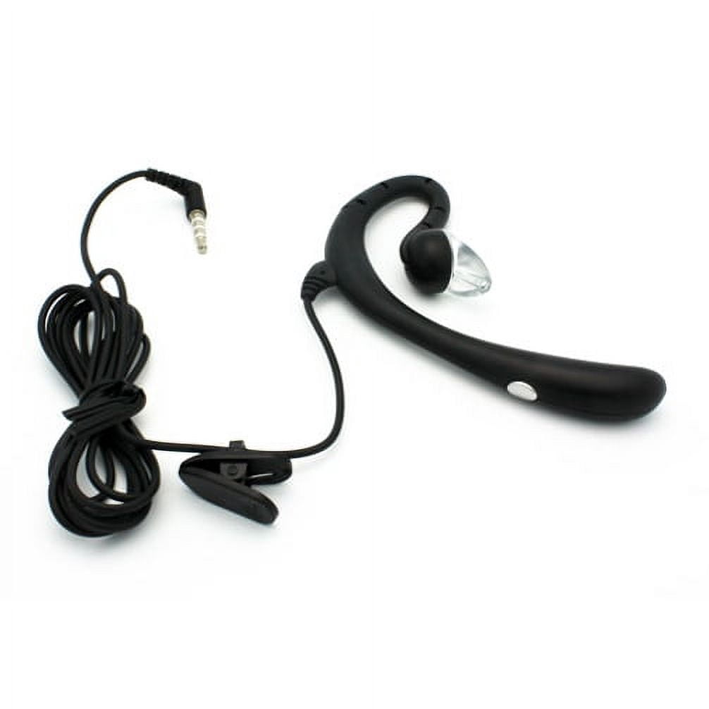 WIRED Headset MONO Hands-free Earphone 3.5mm Headphone w Boom Mic Single Earbud [Black] ZYY for Doro Doro 824 SmartEasy - HTC Desire 512 526 530 555 610 612 626s 816 EYE, Google Nexus 9, One A9 M8 M9