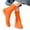 Orange, variant on Eltusu Girls Cotton Socks, Solid Color Stretchy Breathable Casual Mid-Calf Socks Pink Size 10-12 T