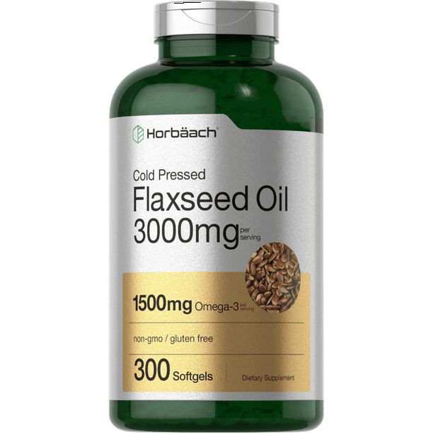 Flaxseed Oil Softgels 3000mg 300 Count with Omega 3 6 9 by