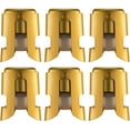 thumbnail image 1 of OUWO Champagne Sealer Stopper 6 Pack Stainless Steel Sparkling Wine Bottle Stoppers，Leak-Proof Bubble Retaining Saver，Suitable for Champagne Prosecco Cava and Sparkling (Gold), 1 of 5