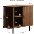 thumbnail image 2 of Aparador Buffet con Almacenamiento, Aparador Estriado de 40" con Puerta Corredera, Mueble Bar de Café con Estante Ajustable, Mesa de Consola, Mesa de Acento para Entrada, Cocina, Comedor, 2 of 60