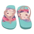 thumbnail image 7 of Psesaysky Boys' Beach Sandal Funny Axolotl Mushroom Print Trendy Slip-on Flip-Flop Sandals for Swim Pool Size 1, 7 of 7