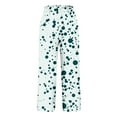 thumbnail image 5 of Women's Pants Under $10 Plus Size Staright Leg Printed Rolled Casual Pocket Straight Leg Pants, 5 of 5