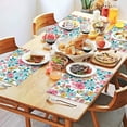thumbnail image 2 of Pioneer Flower Floral Print Pattern Summer Placemats Table Placemats Set Of 4-Linen Kitchen Washable Placemats Table Mats 12x18 Inch Non-Slip Heat Resistant, 2 of 6