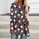 thumbnail image 2 of Camiseta de manga larga con cuello redondo y estampado navideño para mujer Pompotops  qwe24261, 2 of 5
