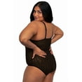 thumbnail image 4 of Curvy Couture Sheer Mesh Bodysuit 1372, 4 of 6