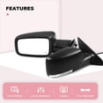 thumbnail image 5 of CCIYU Black Power Left and Right Side View Mirror Manual Folding Heated Turn Signal Fits for 2009-2010 For Dodge For Ram 1500 2011-2013 For Dodge For Ram 1500 2011-2015 For Dodge For Ram 2500 3500, 5 of 6