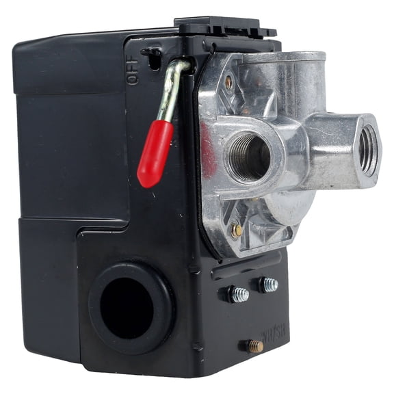 TMWEFUSC Air Compressor Pressure Switch 4 Ports 95-120 PSI Compressor Control Pressure Switch 16-20A Safe Air Compressor Replacement Parts
