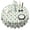 Christmas Tree White, variant on Christmas Teddy Bear Santa Hat White Pattern Round Tablecloth, Fits 60-Inch Table, Stain & Wrinkle Resistant, Washable Polyester, Kitchen, Wedding, Party