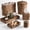 Chestnut, variant on Best Choice Products 6-Pc Water Hyacinth Bathroom Storage Set - Natural