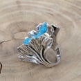 thumbnail image 4 of Retro Resin Crystal Stone Cocktail Rings Gothic Hip Hop Punk Crystal Engagement Wedding Statement Rings Uniquely Stylish Jewelry Gifts for Women, 4 of 5