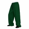 thumbnail image 2 of Mens Baggy Sweatpants Wide Leg Casual Drawstring Elastic Waist Open Bottom Loose Lounge Athletic Pants, 2 of 6