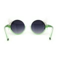 thumbnail image 4 of Kid Size Girls Rainbow Unicorn Pin Round Circle Lens Sunglasses Clear Green Smoke, 4 of 4