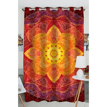 Gckg Mandala Paisley Damask Window Curtain Mandala Paisley Damask