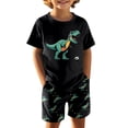 thumbnail image 6 of Hiijoy Big Boys Summer Outfits Dinosaur Print Short Sleeve T Shirt Shorts Set, Sizes 11-12Y, 6 of 8