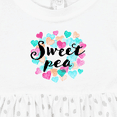 thumbnail image 4 of Inktastic Sweet Pea Hearts Girls Baby Dress, 4 of 5