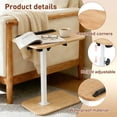 thumbnail image 5 of PinkSheep Adjustable Small Side Table End Table Accent Table Tray Table for Living Room Small Spaces, Natural Color, 5 of 8