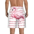 thumbnail image 3 of Kll Flamingo Men'S Casual Summer Beach Shorts Hawaiian Shorts With Pockets-Large, 3 of 9