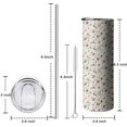 thumbnail image 5 of 20oz White Christmas Star and Gift Pattern Skinny Tumblers Stainless Steel Tumbler with Lid and Straw,Vacuum Insulated Double Wall Travel Tumbler Cups with Cleaning Brush for Coffee,Tea, 5 of 6