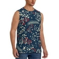 thumbnail image 2 of Easygdp Merry Christmas Men's Breathable Tank Tops Sleeveless Sporty T Shirts for Basketball, Mountaineering, Bodybuilding -Medium, 2 of 8