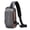 GrayBrown, variant on PU Leather Crossbody Bag for Men Waterproof Password Lock Sling Bag Color Blocking Chest Bag for Sports Running Travel