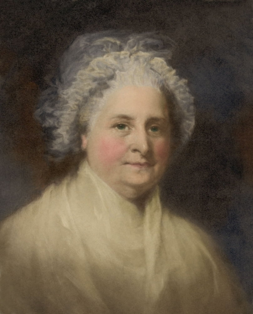 Martha Washington In 1796 Portrait By Gilbert Stuart. Washington