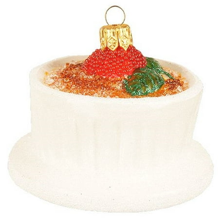 Creme Brulee Polish Glass Christmas Tree Ornament Food Dessert Decoration Cream Creme Brulee Polish Glass Christmas Tree Ornament Food Dessert Decoration Cream