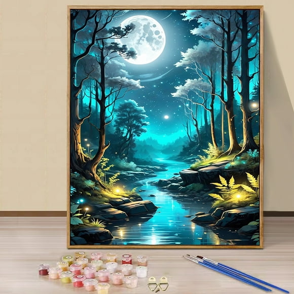 JYLMOOD Paint by Numbers for Adults Kits, DIY Easy Painting by Numbers for Gift Home Wall Decoration 16x20in(without Frame)