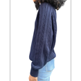 thumbnail image 3 of Womens Cable Knit Soft Business Casual Trendy Classic Pullover Sweaters Fall Outfits Navy Blue M, 3 of 9