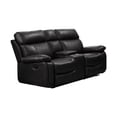 thumbnail image 2 of Contemporary Plush Faux Leather Upholstered Living Room Reclining Loveseat, Black, 2 of 5