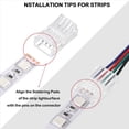 thumbnail image 5 of Conectores de Tira de Luz LED 60 Conectores Adaptadores de LED Impermeables Conectores de Tira de Luz LED Sin Soldadura 10 mm, 5 of 5
