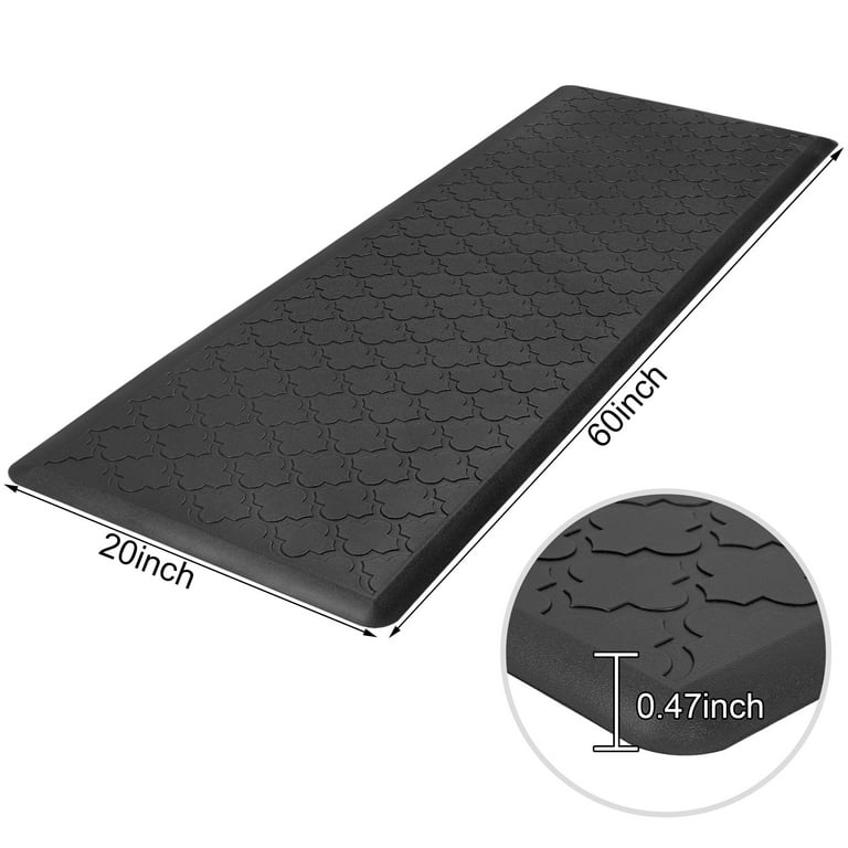 Ileading Kitchen Mat Cushioned Anti Fatigue Floor Mat,Thick Non Slip  Waterproof Kitchen Rugs and Mats,Heavy Duty Foam Standing Mat for Kitchen,Floor,Office,Desk,Sink,Laundry  (20 x 60) 