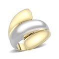 thumbnail image 1 of Two Tone IP Gold Ion Plating Stainless Steel Ring with No Stone, Size 8, 1 of 1