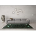 thumbnail image 3 of Ahgly Company Machine Washable Indoor Square Persian Turquoise Blue Traditional Area Rugs, 8' Square, 3 of 4