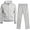 Heather Grey, variant on Girls Sweatpants Set - 2 Piece Fleece Hoodie and Flare Cargo Pants Activewear Set (7-16)
