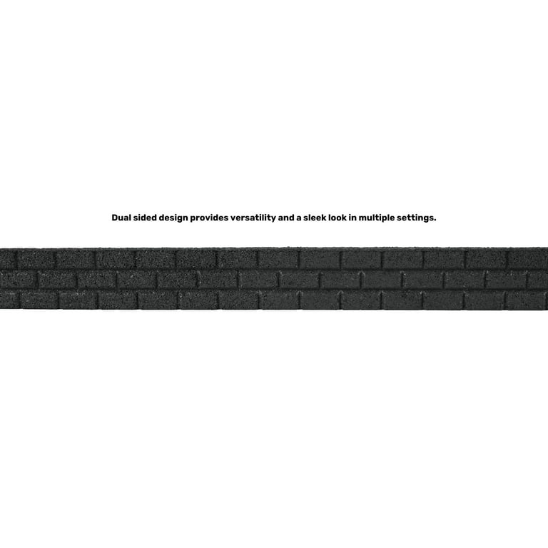 GroundSmart 4' Black Rubber Garden Border Edging - Brickface